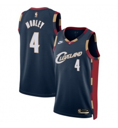 Men Cleveland Cavaliers 4 Evan Mobley Navy 2025 Classic Edition Stitched Jersey