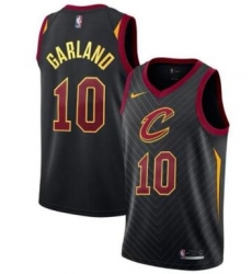 Mens Cleveland Cavaliers 10 Darius Garland Authentic Black Basketball Jersey Statement Edition