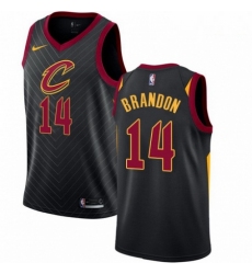 Mens Nike Cleveland Cavaliers 14 Terrell Brandon Authentic Black Alternate NBA Jersey Statement Edition 