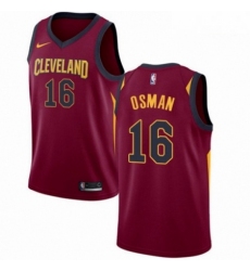 Mens Nike Cleveland Cavaliers 16 Cedi Osman Swingman Maroon NBA Jersey Icon Edition 