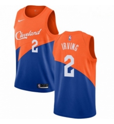 Mens Nike Cleveland Cavaliers 2 Kyrie Irving Swingman Blue NBA Jersey City Edition