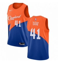 Mens Nike Cleveland Cavaliers 41 Ante Zizic Swingman Blue NBA Jersey City Edition 