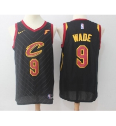 Men's Nike Cleveland Cavaliers #9 Dwyane Wade Black Stitched NBA Jersey