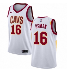 Womens Nike Cleveland Cavaliers 16 Cedi Osman Swingman White NBA Jersey Association Edition 