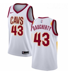 Womens Nike Cleveland Cavaliers 43 Brad Daugherty Authentic White Home NBA Jersey Association Edition