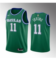 Men Dallas Mavericks 11 Kyrie Irving Green Classic Edition Stitched Basketball Jersey