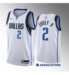Men Dallas Mavericks 2 Dereck Lively II White 2023 Draft Association Edition Stitched Basketball Jersey
