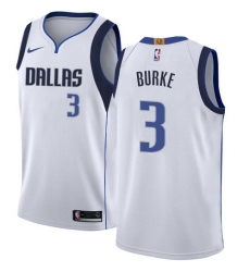 Men Nike Dallas Mavericks 3 Trey Burke White NBA Swingman Association Edition Jersey