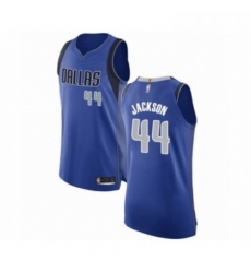 Mens Dallas Mavericks 44 Justin Jackson Authentic Royal Blue Basketball Jersey Icon Edition 