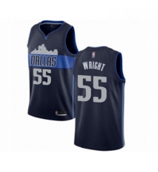 Mens Dallas Mavericks 55 Delon Wright Authentic Navy Blue Basketball Jersey Statement Edition 
