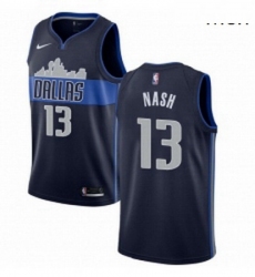 Mens Nike Dallas Mavericks 13 Steve Nash Swingman Navy Blue NBA Jersey Statement Edition