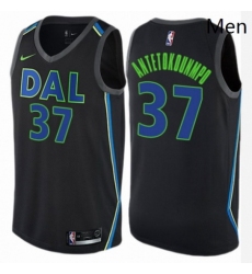 Mens Nike Dallas Mavericks 37 Kostas Antetokounmpo Authentic Black NBA Jersey City Edition 