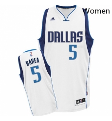 Womens Adidas Dallas Mavericks 5 Jose Juan Barea Swingman White Home NBA Jersey