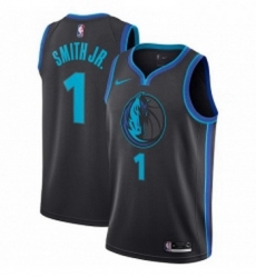 Youth Nike Dallas Mavericks 1 Dennis Smith Jr Swingman Charcoal NBA Jersey City Edition