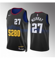 Men Denver Nuggets 27 Jamal Murray Black 2023 City Edition Stitched Basketball Jersey