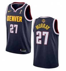 Men Denver Nuggets 27 Jamal Murray Navy 2023 Finals Champions Icon Edition Stitched Basketball Jersey