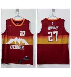 Men Denver Nuggets 27 Jamal Murray Red 2020 21 City Edition Nike Swingman Jersey