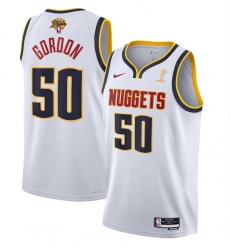 Men Denver Nuggets 50 Aaron Gordon White 2023 Finals Association Edition Stitched Basketball Jersey