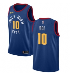 Men Nike Denver Nuggets 10 Bol Bol Blue NBA Swingman Statement Edition Jersey