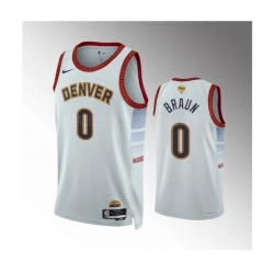 Men Denver Nuggets Christian Braun #0 NBA Finals 2022-23 City Edition Stitched NBA Jersey