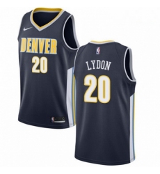 Mens Nike Denver Nuggets 20 Tyler Lydon Authentic Navy Blue Road NBA Jersey Icon Edition 