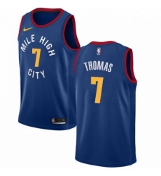 Mens Nike Denver Nuggets 7 Isaiah Thomas Swingman Light Blue NBA Jersey Statement Edition 