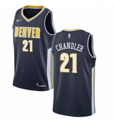 Womens Nike Denver Nuggets 21 Wilson Chandler Swingman Navy Blue Road NBA Jersey Icon Edition