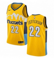 Womens Nike Denver Nuggets 22 Richard Jefferson Authentic Gold Alternate NBA Jersey Statement Edition 