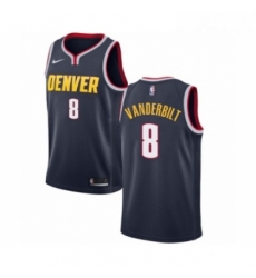 Womens Nike Denver Nuggets 8 Jarred Vanderbilt Swingman Navy Blue Road NBA Jersey Icon Editio