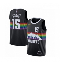 Youth Denver Nuggets #15 Nikola Jokic Swingman Black Basketball Jersey - 2019 20 City Edition