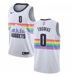 Youth Nike Denver Nuggets 0 Isaiah Thomas Swingman White NBA Jersey City Edition 