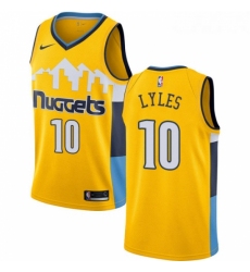 Youth Nike Denver Nuggets 10 Trey Lyles Authentic Gold Alternate NBA Jersey Statement Edition 