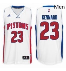 Detroit Pistons 23 Luke Kennard Home White New Swingman Stitched NBA Jersey 