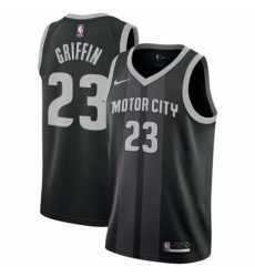 Mens Nike Detroit Pistons 23 Blake Griffin Swingman Black NBA Jersey City Edition 