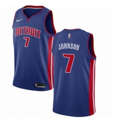 Mens Nike Detroit Pistons 7 Stanley Johnson Swingman Royal Blue Road NBA Jersey Icon Edition