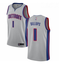 Womens Nike Detroit Pistons 1 Chauncey Billups Authentic Silver NBA Jersey Statement Edition