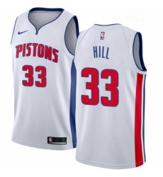 Womens Nike Detroit Pistons 33 Grant Hill Authentic White Home NBA Jersey Association Edition