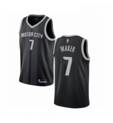 Youth Detroit Pistons 7 Thon Maker Swingman Black Basketball Jersey City Edition 