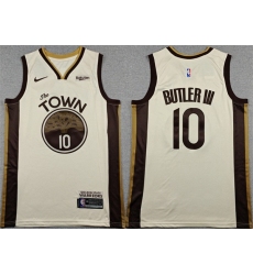 Men Golden State Warriors 10 Jimmy Butler III Tan 2025 City Edition Stitched Basketball Jersey