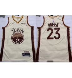 Men Golden State Warriors 23 Draymond Green Tan City Edition Stitched Basketball Jersey Men Golden State Warriors 23 Draymond Green Tan City Edition Stitched Basketball Jersey