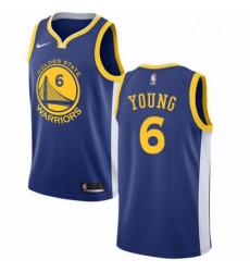 Mens Nike Golden State Warriors 6 Nick Young Swingman Royal Blue Road NBA Jersey Icon Edition 