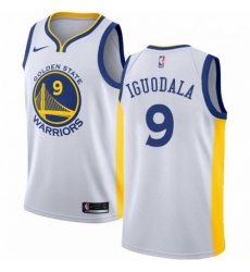 Mens Nike Golden State Warriors 9 Andre Iguodala Swingman White Home NBA Jersey Association Edition