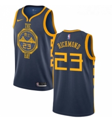 Womens Nike Golden State Warriors 23 Mitch Richmond Swingman Navy Blue NBA Jersey City Edition