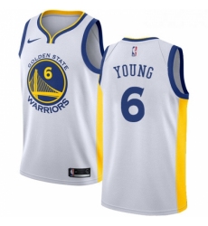 Womens Nike Golden State Warriors 6 Nick Young Swingman White Home NBA Jersey Association Edition 