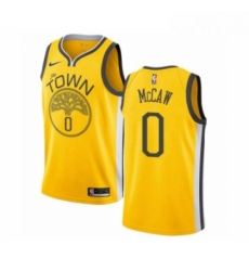 Youth Nike Golden State Warriors 0 Patrick McCaw Yellow Swingman Jersey Earned Edition 