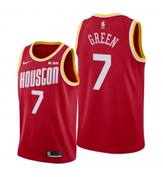 Men Houston Rockets 7 Jalen Green Red Jersey 2021 NBA