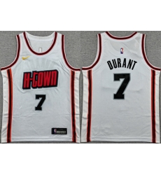 Men Houston Rockets  7 Kevin Durant White 2024 25 City Edition Stitched Jersey