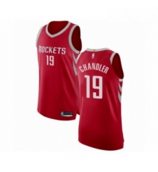 Mens Houston Rockets 19 Tyson Chandler Authentic Red Basketball Jersey Icon Edition 