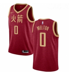 Womens Nike Houston Rockets 0 De Anthony Melton Swingman Red NBA Jersey 2018 19 City Editi