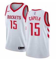 Womens Nike Houston Rockets 15 Clint Capela Authentic White Home NBA Jersey Association Edition